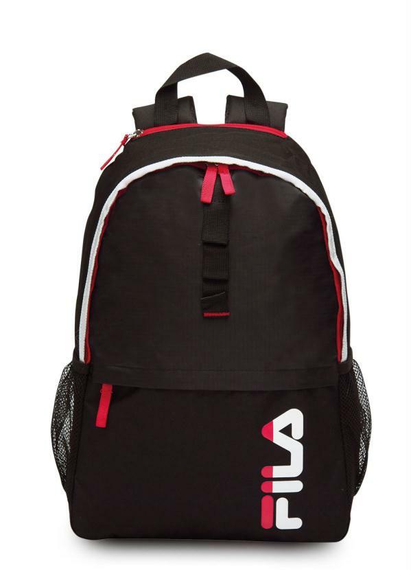Fila - Mochila Fila Logo Preta e Vermelho
