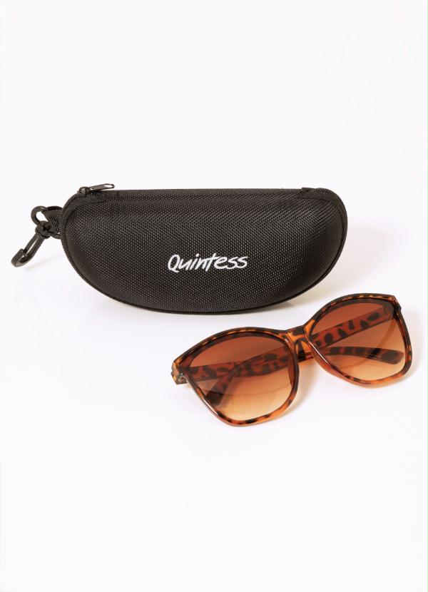 Quintess - Óculos de Sol Marrom com Lentes Degradê 4