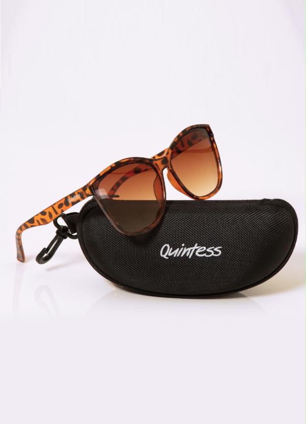 Quintess - Óculos de Sol Marrom com Lentes Degradê 5