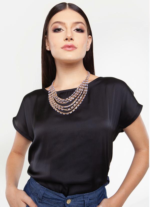 Quintess - Conjunto de Tiras com Pedrarias Lilás