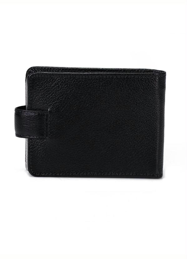 Hata - Carteira Masculina Hata de Couro Tag Preto 3