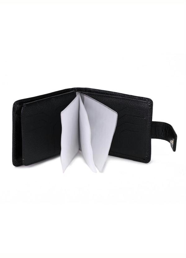 Hata - Carteira Masculina Hata de Couro Tag Preto 4