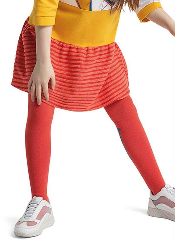 Lilica Ripilica - Meia Calça Menina Laranja