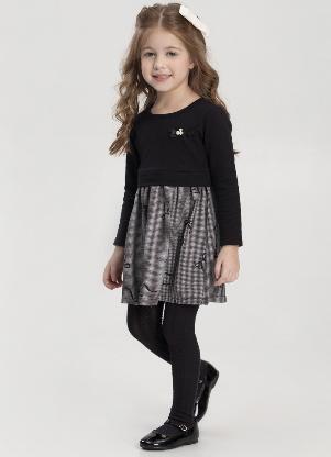 Alakazoo - Meia-Calça Trabalhada Preto - ALAKAZOO