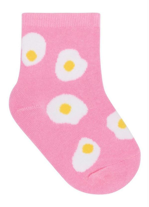 Rovi Kids - Meia Infantil Colorida Feminina Pimpolho Rosa