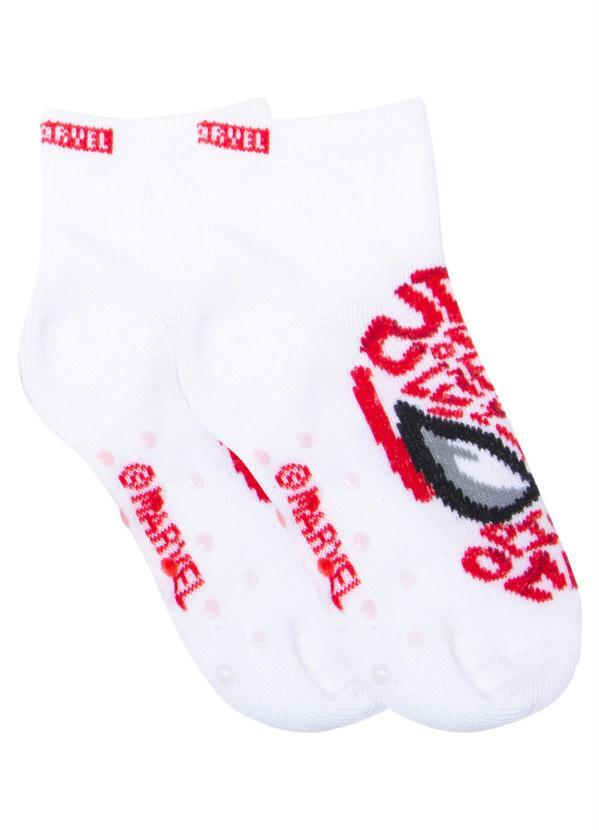 Rovi Kids - Kit 12 Meias Infantis Marvel Branco
