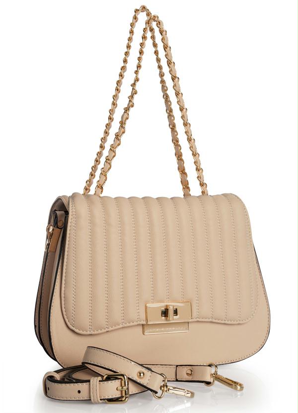 Ah - Bolsa Ana Hickmann com Alça de Corrente Nude