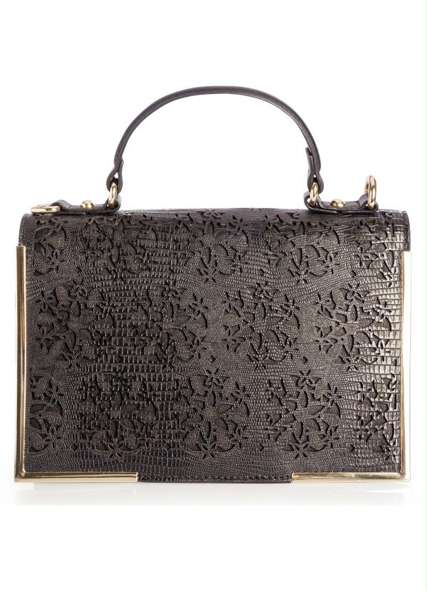 Ah - Bolsa Estruturada Laser Cut Ana Hickmann Preta 2