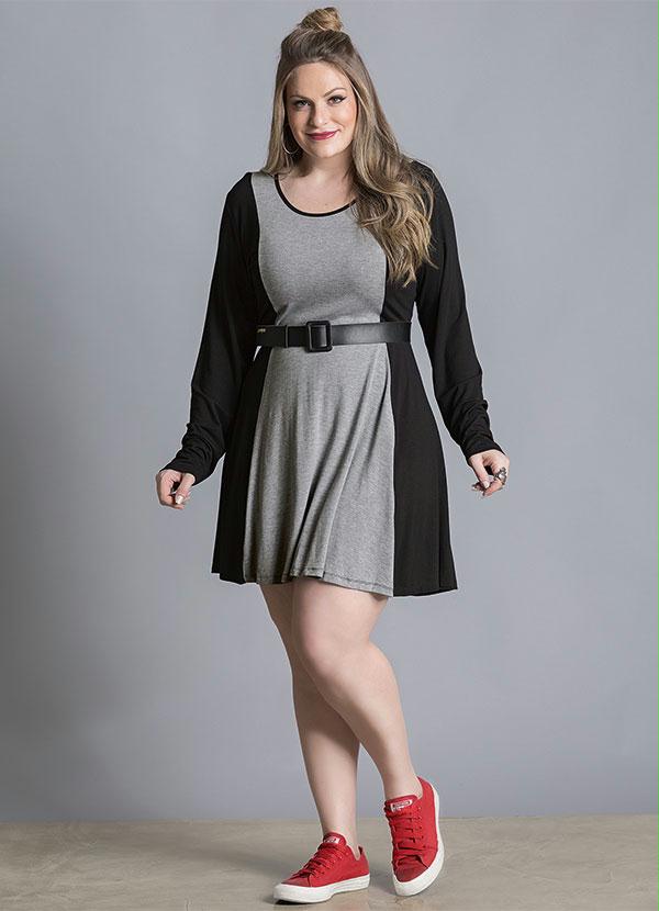 Quintess - Cinto Largo Preto com Fivela Plus Size 3