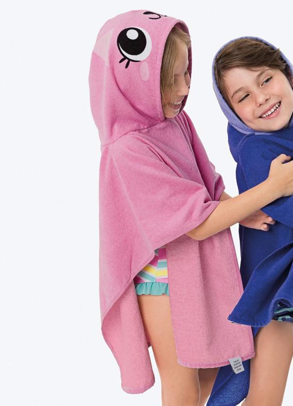 Malwee - Toalha Rosa com Capuz Menina