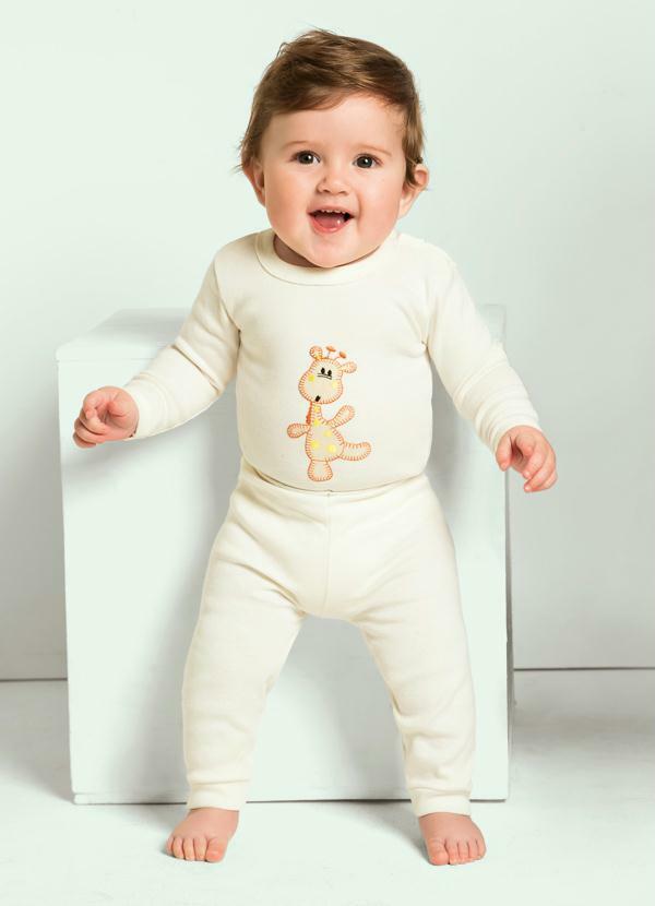 Outlet - Conjunto para Bebê Girafa Creme