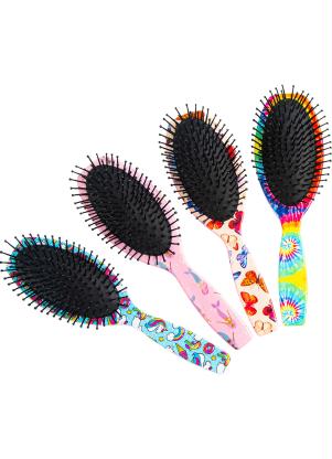 Lar e Lazer - Escova Oval em Plástico Estampada 1 Peça - LAR E LAZER