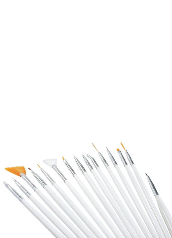 Mundo Lar - Kit Pincéis Manicure Sintético 15 Peças 3