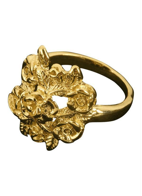 Moda Pop - Anel Dourado de Flor