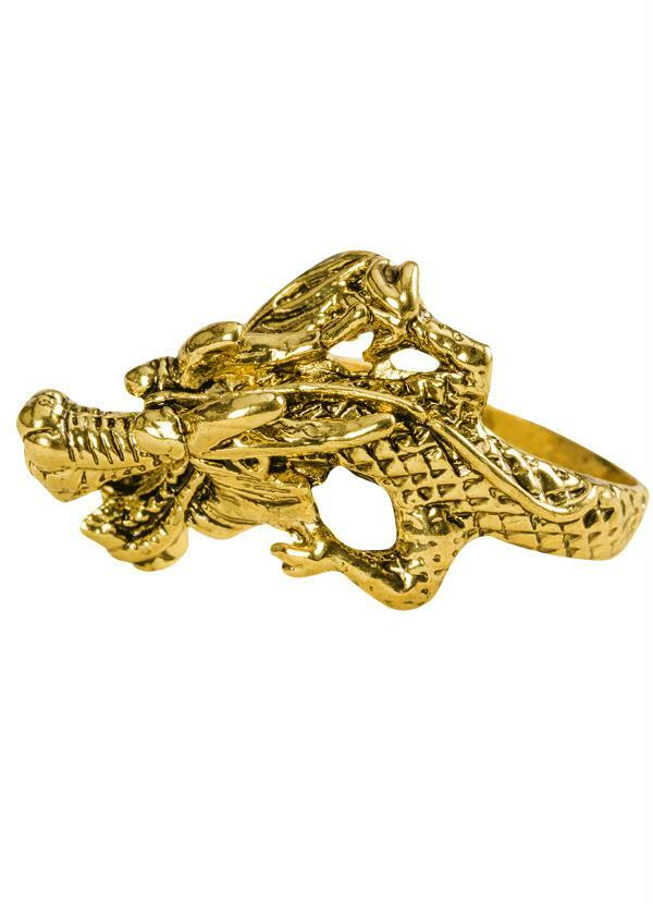 Moda Pop - Anel Dragão Dourado
