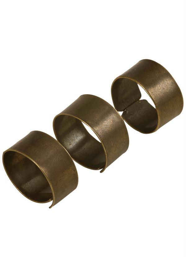 Moda Pop - Conjunto de Anéis Ouro Velho