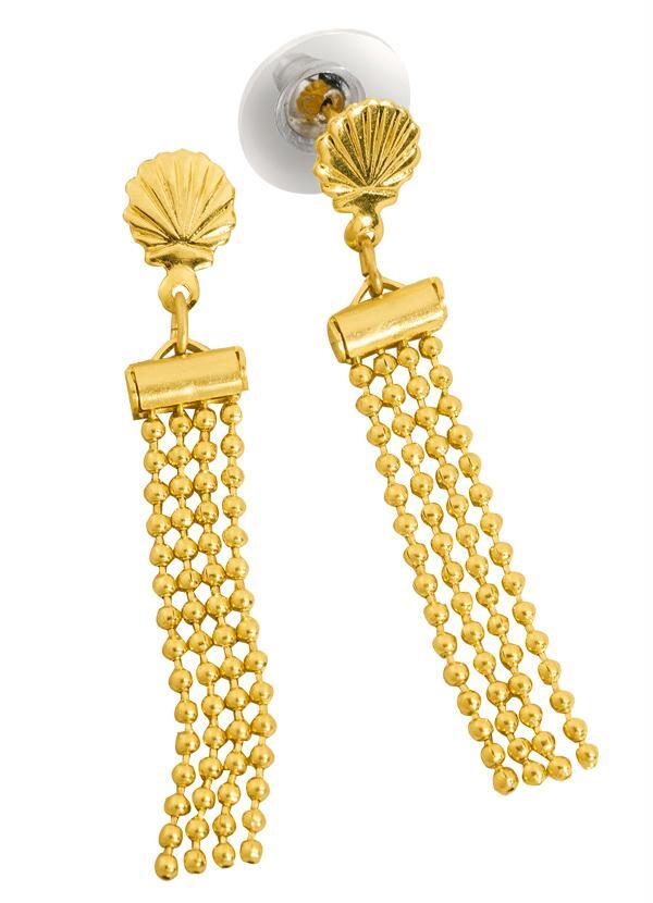 Moda Pop - Brinco Corrente Dourado