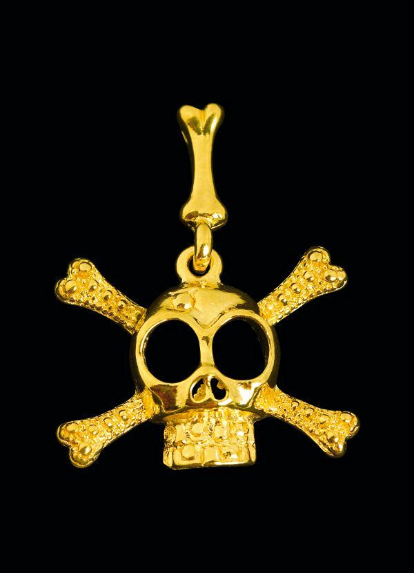 Moda Pop - Brincos Caveira Dourado 2