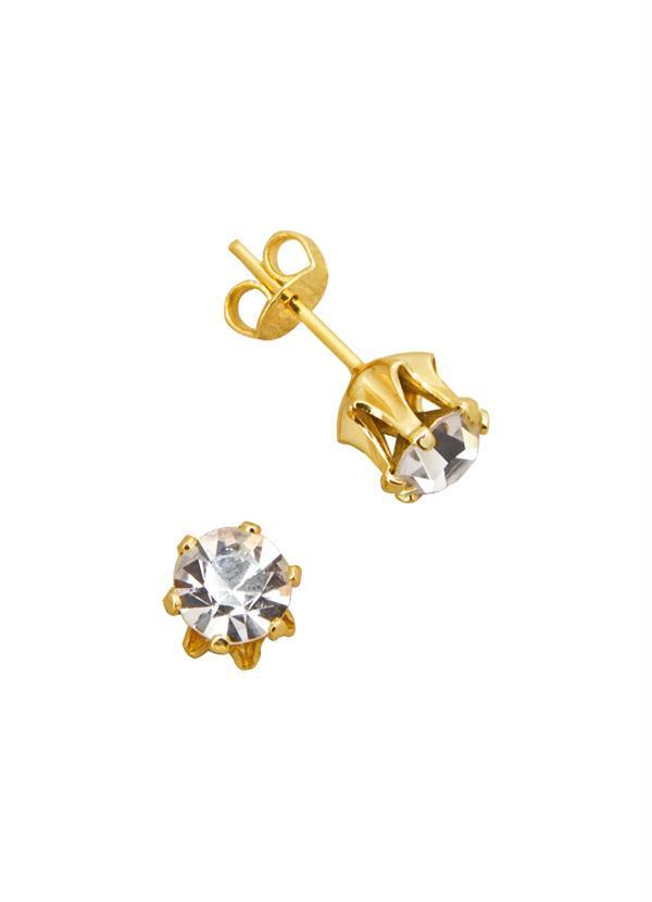Moda Pop - Brincos Pequenos com Strass