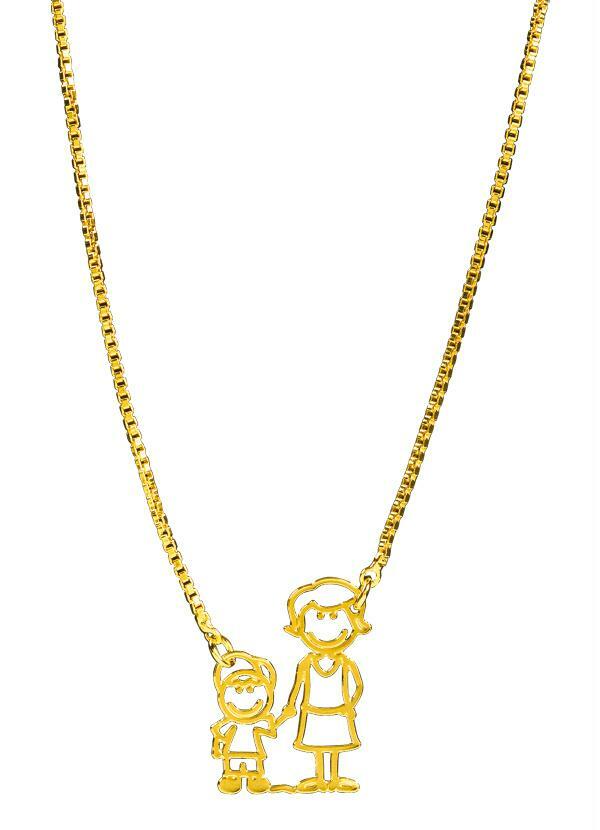 Moda Pop - Corrente Dourada Mãe e Filho