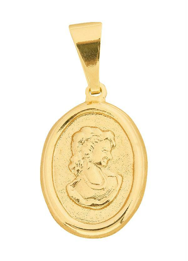 Moda Pop - Pingente com a Imagem de Madona Dourado