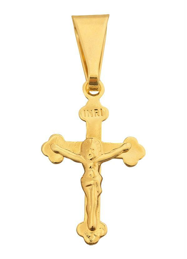 Moda Pop - Pingente Crucifixo Dourado