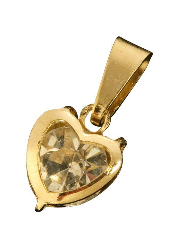 Moda Pop - Pingente Dourado Coração com Strass