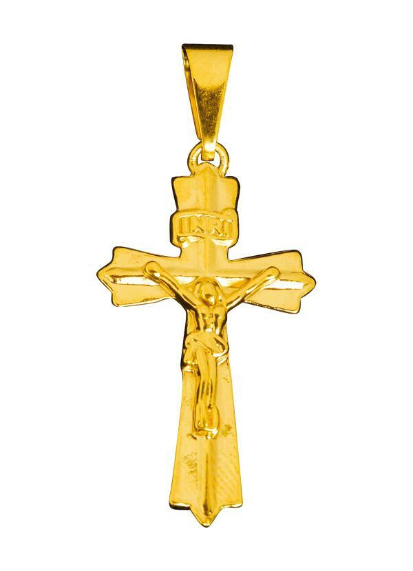 Moda Pop - Pingente Dourado Cristo
