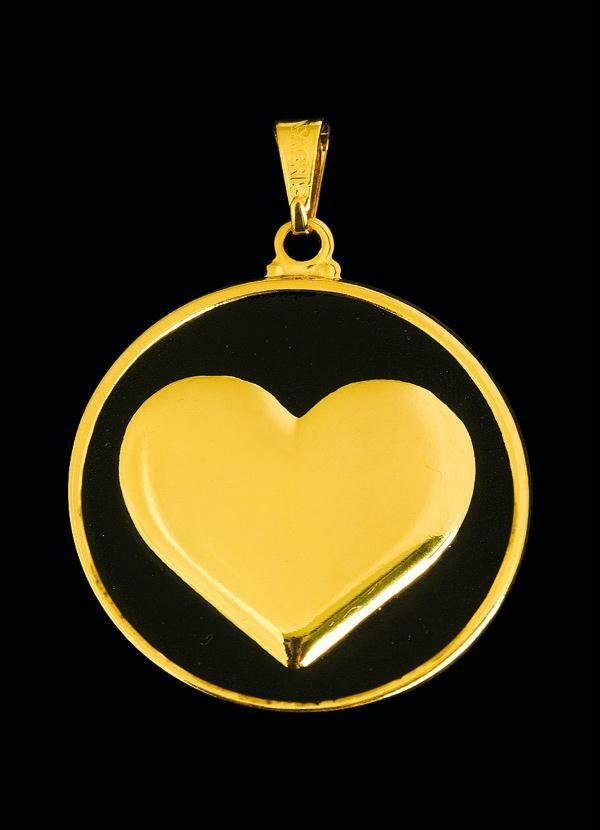 Moda Pop - Pingente Dourado de Coracao 2