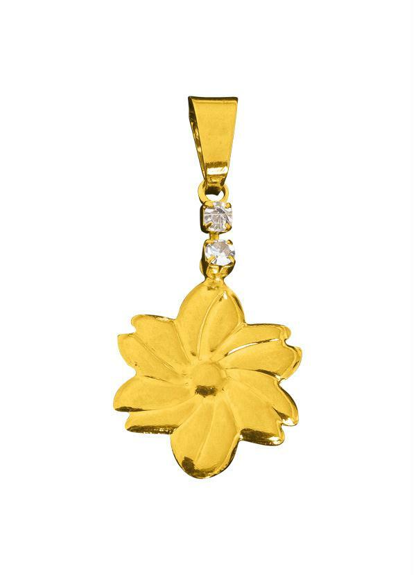 Moda Pop - Pingente Dourado de Flor