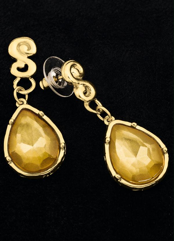 Quintess - Conjunto Brincos e Colar Dourado 3