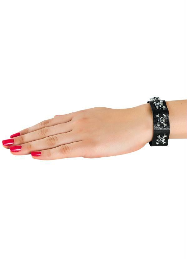 Moda Pop - Bracelete Caveira Preta 3