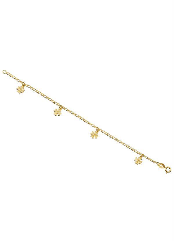 Moda Pop - Pulseira com Pingente Trevo de Quatro Folhas
