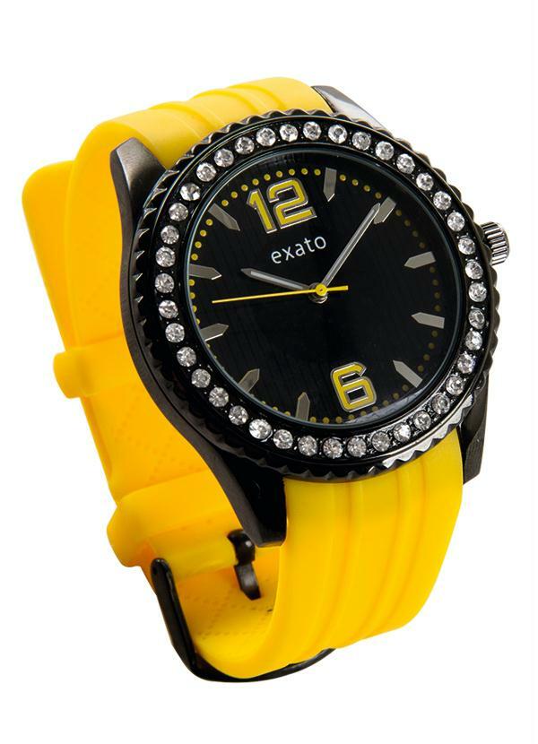 Outlet - Relógio Feminino Amarelo e Preto