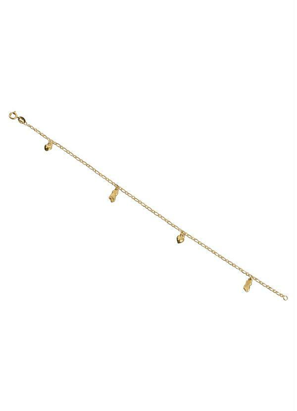 Moda Pop - Tornozeleira em Metal Folheado a Ouro
