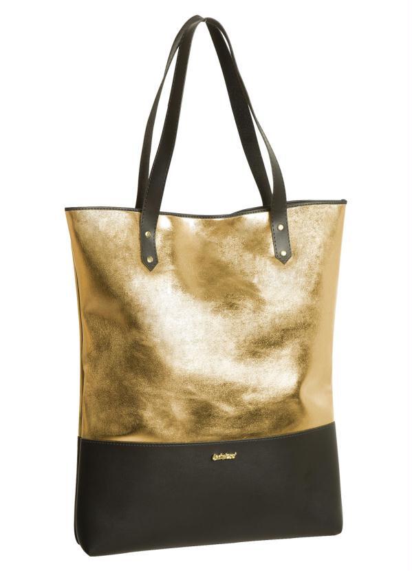 Quintess - Bolsa Totem Metalizada Dourada