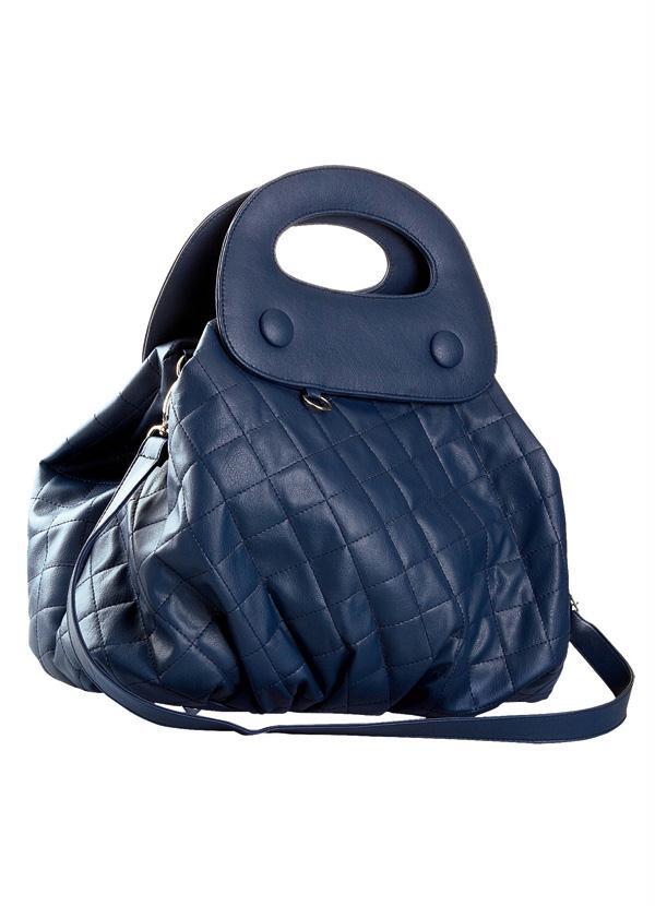 Outlet - Bolsa Azul com Duas Formas de Uso