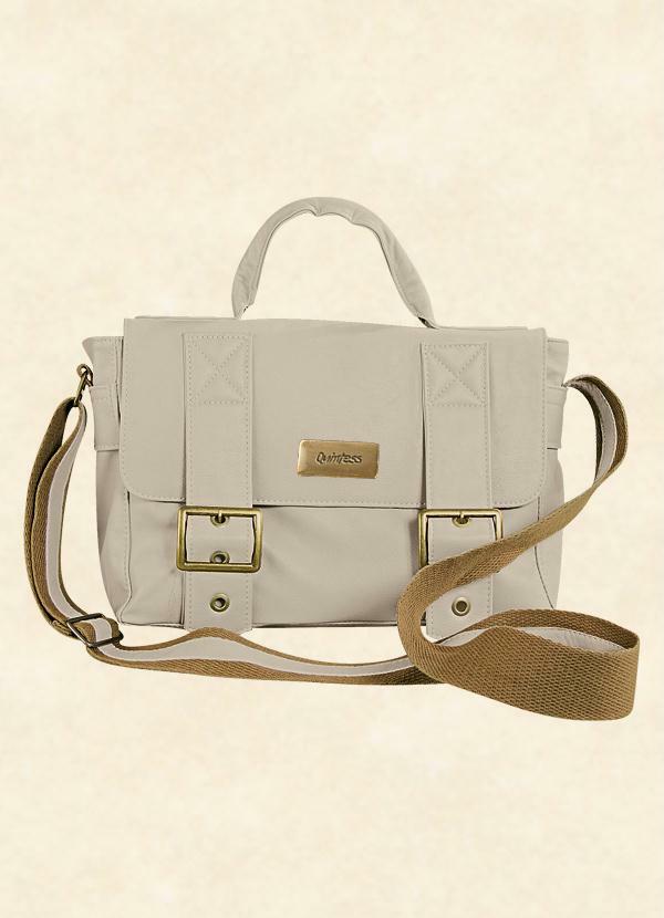 Quintess - Bolsa Bege Estilo Carteiro 2