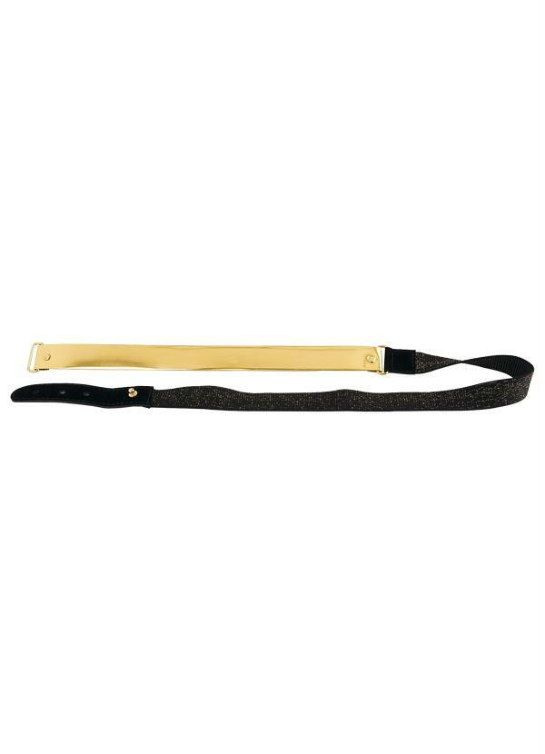 Quintess - Cinto Feminino Fio de Lurex Preto e Ouro 2