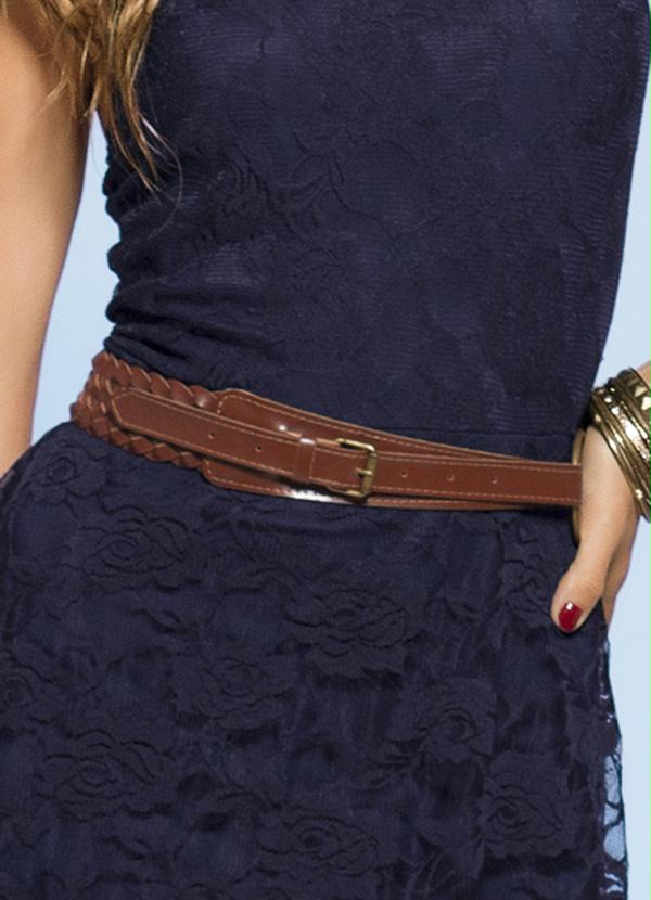 Quintess - Cinto Marrom Tresse