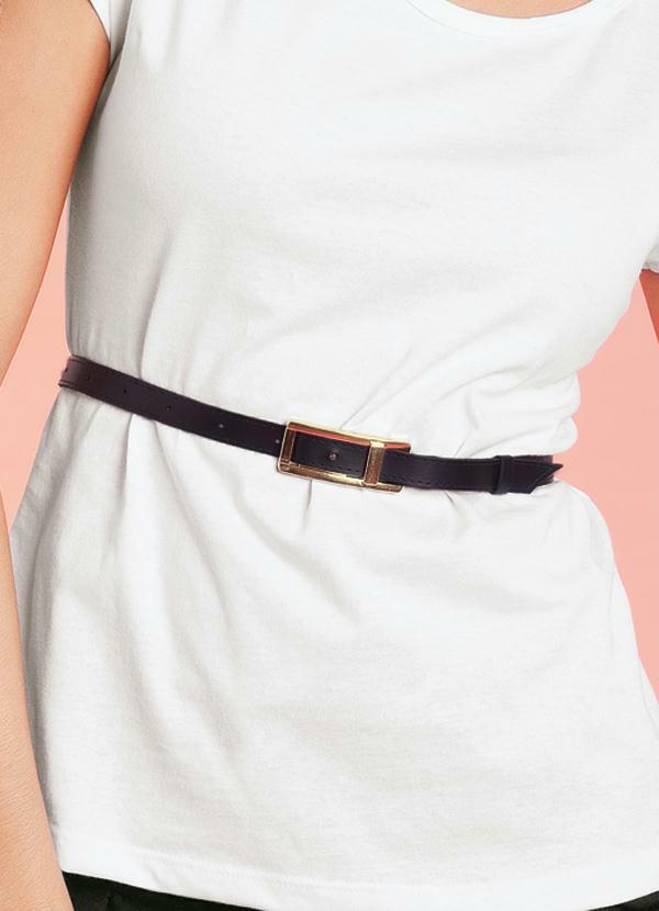 Moda Pop - Cinto Preto Feminino