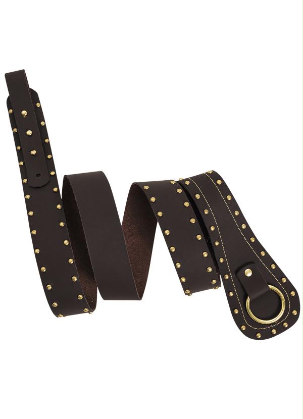 Quintess - Cinto Tachas Marrom Plus Size