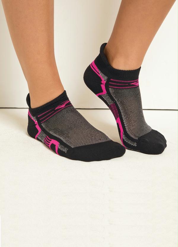 Alma Dolce - Kit 3 Meias Preto, Branco, Rosa e Verde 2