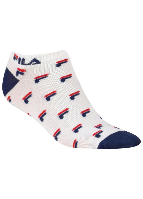 Fila - Meia Fila Fbox Unisex Branca, Marinho e Vermelha