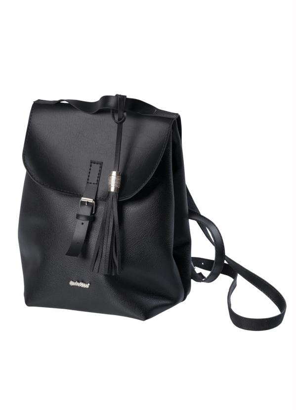 Quintess - Mochila com Detalhe de Franjas Quintess Preta