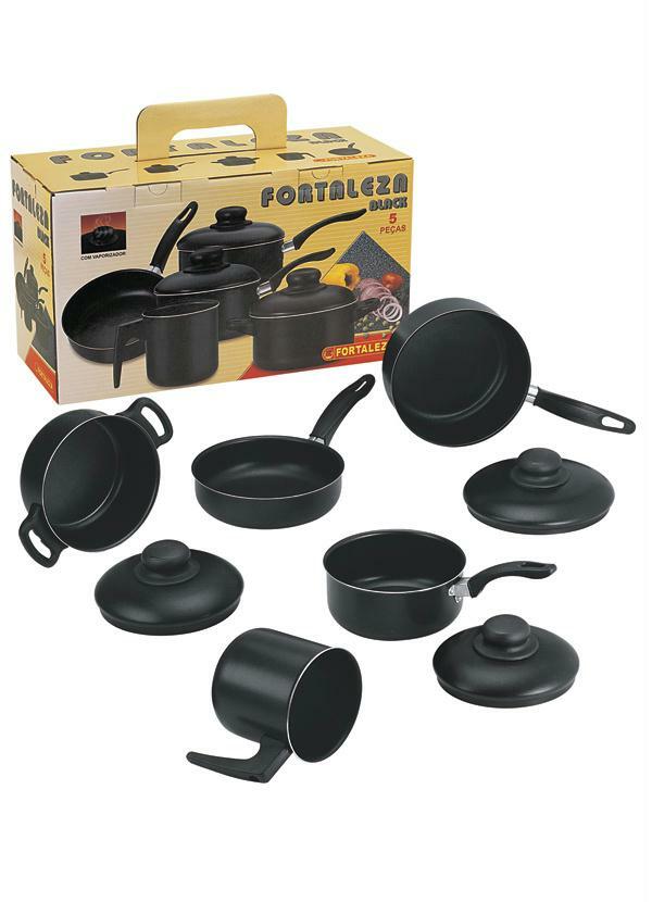 Lar e Lazer - Conjunto 05 Panelas em Teflon