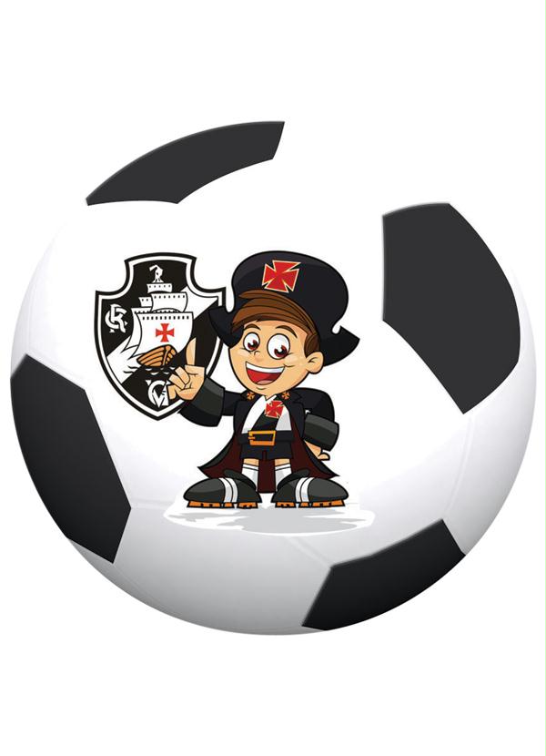 Lar e Lazer - Bola de Vinil Vasco Preto/Branco