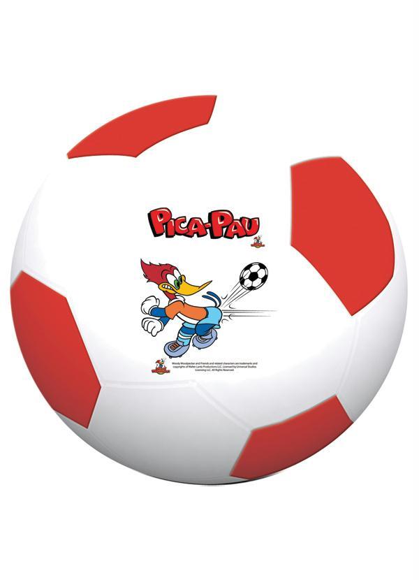 Lar e Lazer - Bola em Vinil Pica Pau Vermelho/Branco