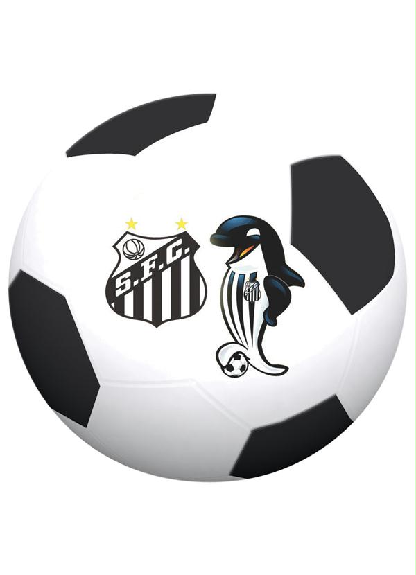 Lar e Lazer - Bola em Vinil Santos Preto/Branco