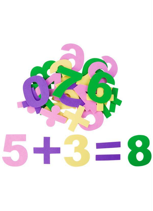 Lar e Lazer - Números e Sinais Matemáticos Coloridos